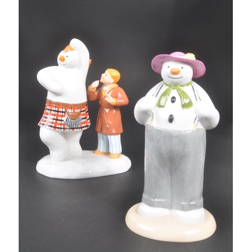 177 - Coalport Characters - The Snowman - A collection of four contemporary porcelain china figurines. To ... 