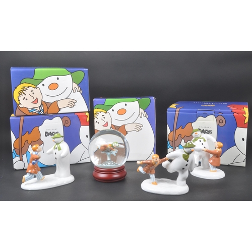 178 - Coalport Characters - The Snowman - A collection of three contemporary porcelain china figurines and... 