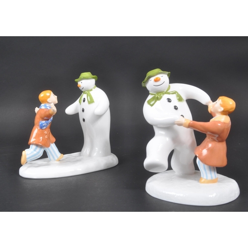 178 - Coalport Characters - The Snowman - A collection of three contemporary porcelain china figurines and... 