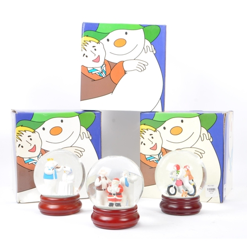 187 - Coalport Characters - The Snowman - Collection of three snow globe. Comprising of hold on tight, lin... 