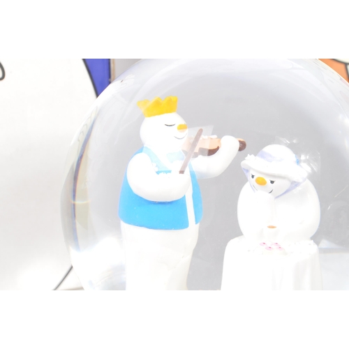 187 - Coalport Characters - The Snowman - Collection of three snow globe. Comprising of hold on tight, lin... 