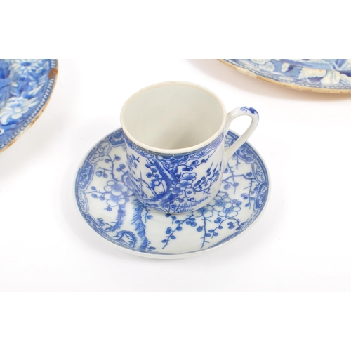 19 - A collection of fourteen assorted Victorian & early 20th century Ironstone blue and white ceramics. ... 