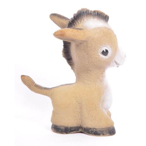 214 - Rosebud - A mid 20th century soft toy donkey, together with a mid century elephant. Made in England.... 