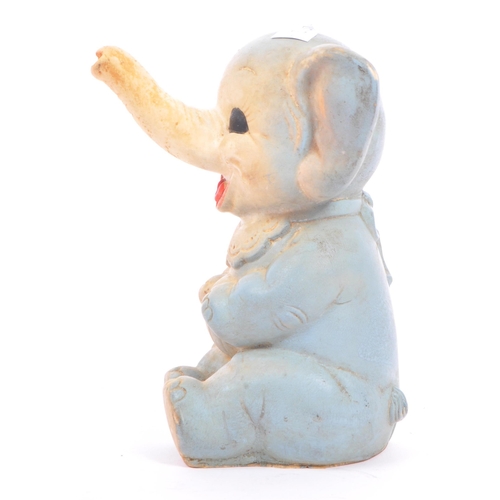 214 - Rosebud - A mid 20th century soft toy donkey, together with a mid century elephant. Made in England.... 