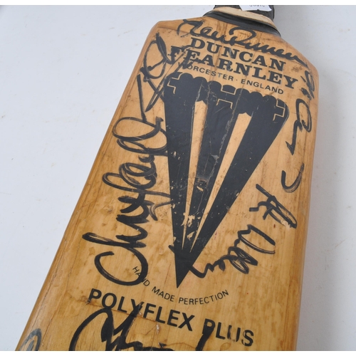 216 - Of Sporting Interest - Duncan Fearnley - Three Cricket bats. Together with a Slazenger example. Sign... 