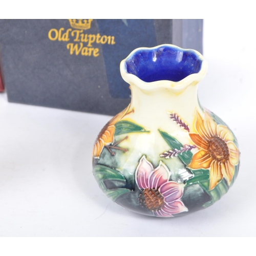 219 - Old Tupton Ware - A collection of late 20th century curios. To include Old Tupton Ware vase (boxed),... 