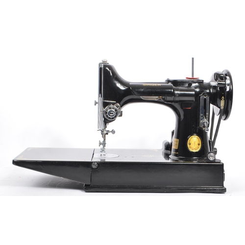 230 - A vintage 20th century Singer Featherweight convertible portable sewing machine model number 185k co... 