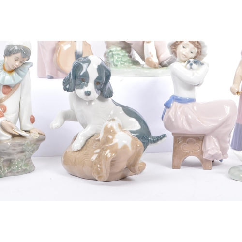 24 - A collection of eight late 20th century Spanish Nao for Lladro porcelain china tableware figurines. ... 