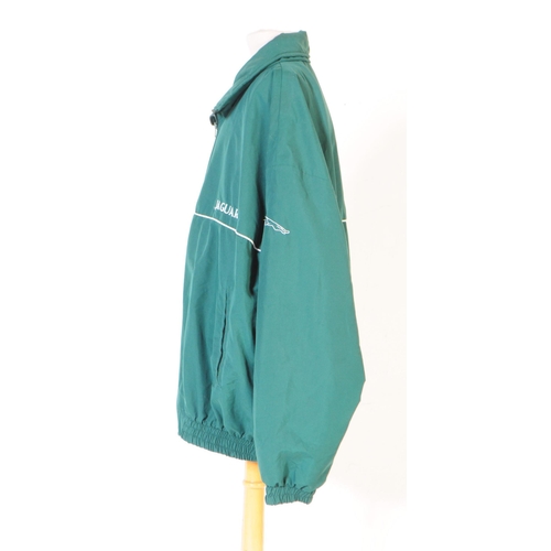 257 - Motorsport interest - a vintage Jaguar Drivers Club Australia jacket. Racing green with white trim, ... 