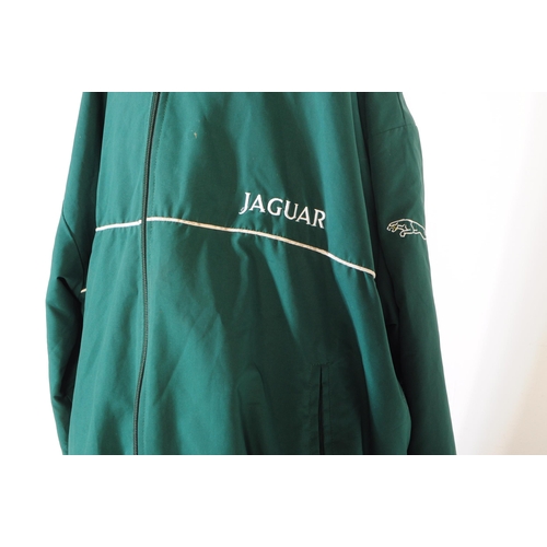 257 - Motorsport interest - a vintage Jaguar Drivers Club Australia jacket. Racing green with white trim, ... 