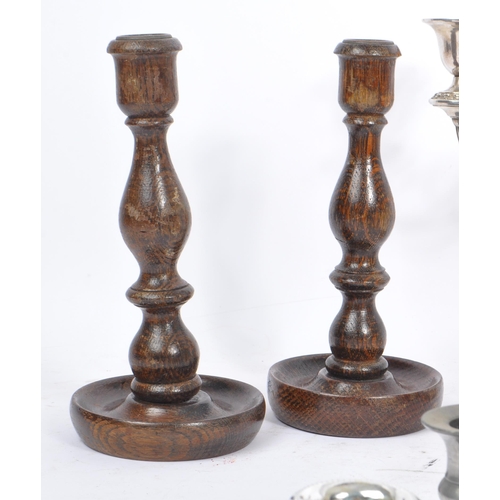 269 - A collection of 20th century candlesticks / candle holders. The collection to include two 1920s Art ... 