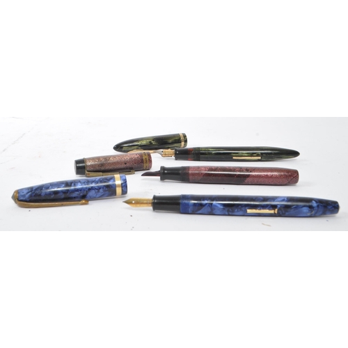 279 - Sheaffers & Burnham - Collection of three vintage 20th century writing fountain pens. Comprising of ... 