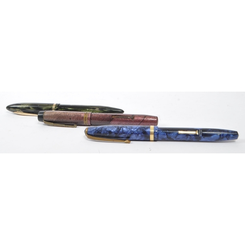 279 - Sheaffers & Burnham - Collection of three vintage 20th century writing fountain pens. Comprising of ... 