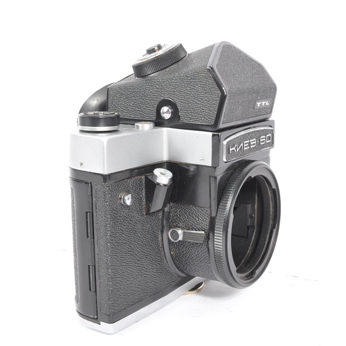 292 - Kiev - A late 20th century USSR / Soviet Kiev 60 TTL medium format SLR camera body. The camera havin... 