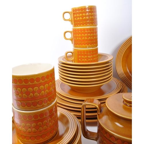 33 - A large dinner / tea service by Hornsea in Saffron pattern. The tea set / dinner service comprising ... 