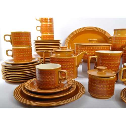 33 - A large dinner / tea service by Hornsea in Saffron pattern. The tea set / dinner service comprising ... 