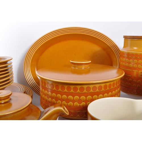 33 - A large dinner / tea service by Hornsea in Saffron pattern. The tea set / dinner service comprising ... 