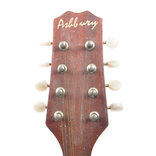 405 - Two mid century / vintage acoustic six string guitars, one by Ashbury. Both shaped with hollow bodie... 