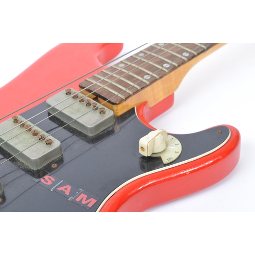 415 - Hofner - A 1960s retro German Hofner galaxie electric guitar in vinyl red with black scratchplate / ... 