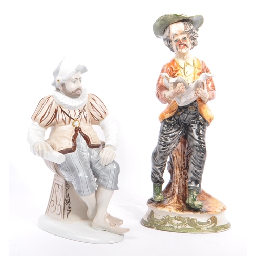 44 - Capodimonte / D'Art - A 20th century Italian Capodimonte porcelain preaching figure. Modelled in the... 