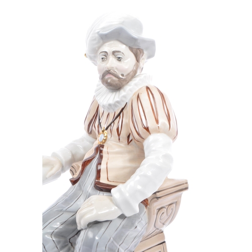 44 - Capodimonte / D'Art - A 20th century Italian Capodimonte porcelain preaching figure. Modelled in the... 