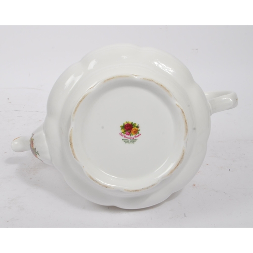 62 - Royal Albert - Old Country Roses - A mid 20th century part tea service / set. Comprising of teapot, ... 