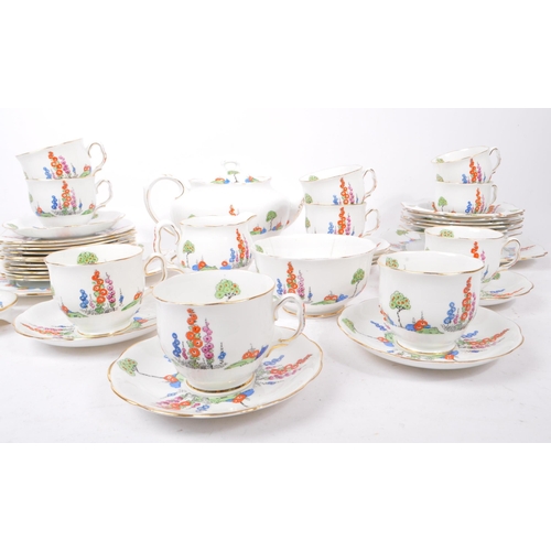 70 - Royal Albert - Happyland Pattern - Vintage 20th century porcelain china part tea service set. Compri... 