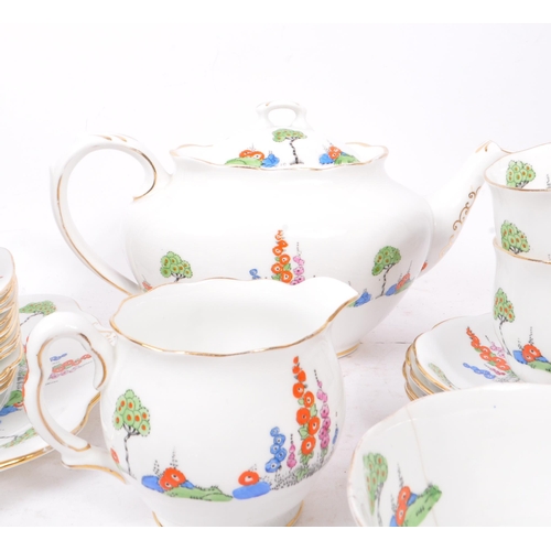 70 - Royal Albert - Happyland Pattern - Vintage 20th century porcelain china part tea service set. Compri... 