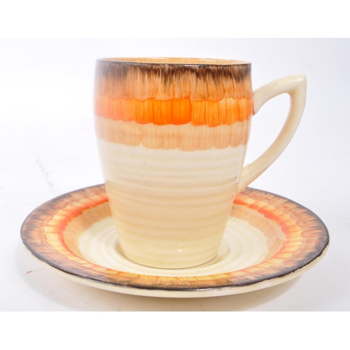 80 - Clarice Cliff - An early 20th Century porcelain 1930s art deco Clarice Cliff Bizarre design teacup a... 