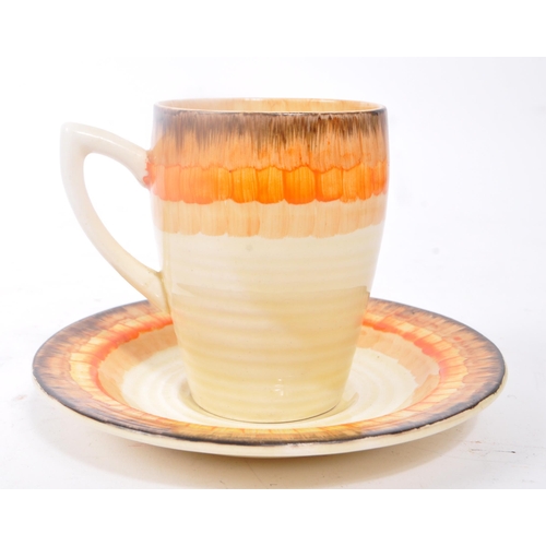 80 - Clarice Cliff - An early 20th Century porcelain 1930s art deco Clarice Cliff Bizarre design teacup a... 