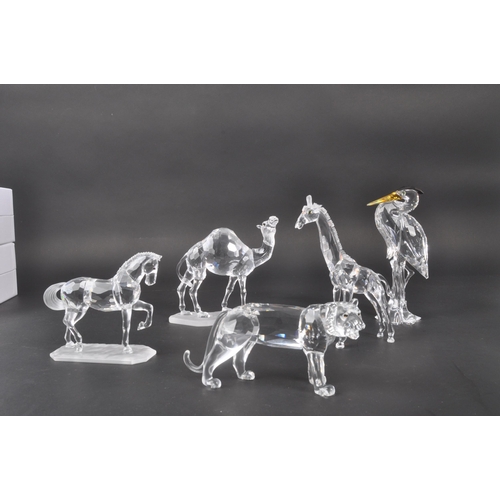 85 - Swarovski - Five boxed Swarovski Silver Crystal decorative animal figures. The collection including ... 