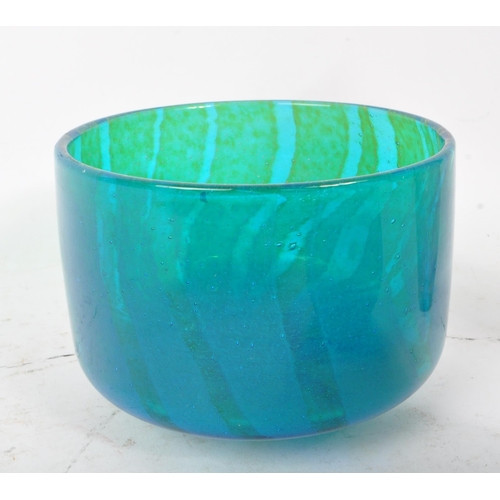 87 - A collection of mid 20th century studio art glass. The collection to include a Mdina glass bowl in t... 