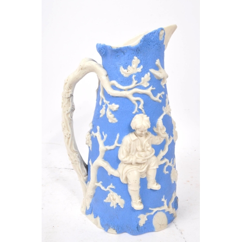 92 - W. T. Copeland - A late 19th century circa 1895 Dancing Hours ceramic jug with makers mark to unders... 