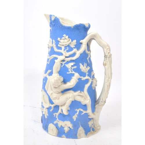 92 - W. T. Copeland - A late 19th century circa 1895 Dancing Hours ceramic jug with makers mark to unders... 