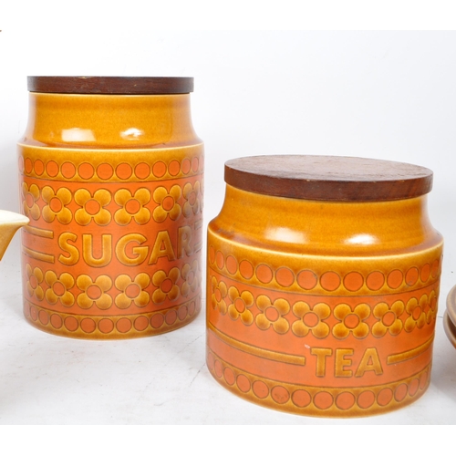 96 - Hornsea - Saffron Pattern - Vintage 20th century circa 1970s ceramic pottery dinner service. Compris... 