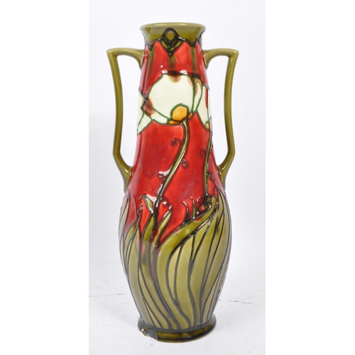 97 - Minton - An early 20th Century porcelain Art Nouveau Minton Secessionist ware twin handle vase with ... 