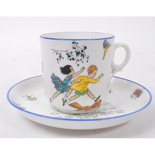 98 - An early 20th century Gladys Peto for Tuscan china teacup and saucer trio, alongside a pair of Victo... 