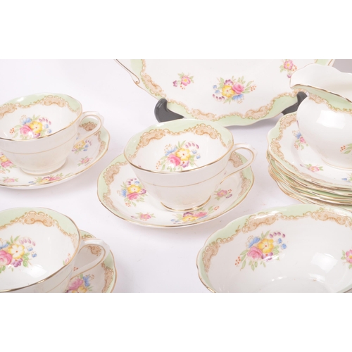 68 - Royal Albert - Early 20th century batwing pattern tea service comprising of teacups, saucers, side p... 