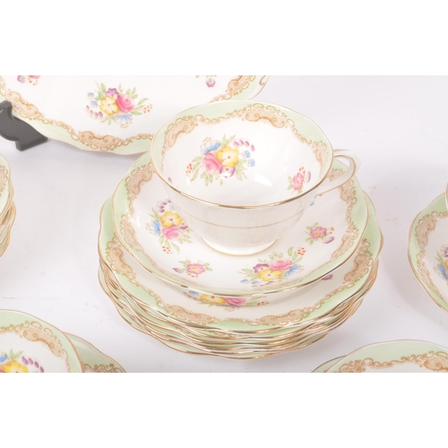 68 - Royal Albert - Early 20th century batwing pattern tea service comprising of teacups, saucers, side p... 