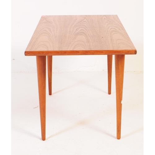 595 - British Modern Design - A mid 20th century teak coffee occasional table. Of rectangular form with ta... 