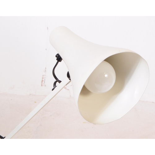 603 - Herbert Terry - A mid 20th century anglepoise industrial desk top lamp light. Having a conical shade... 