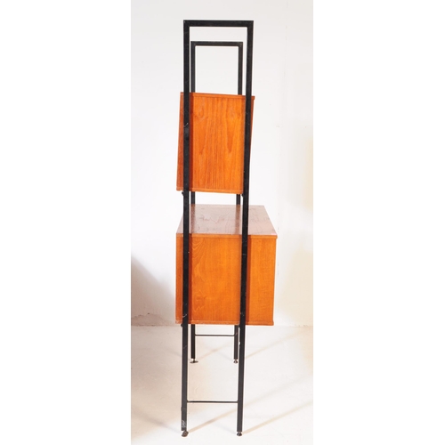 612 - Avalon - A mid 20th century Avalon ladderax manner modular wall unit shelving system. The unit of re... 