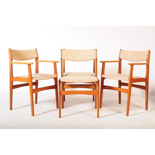 613 - Erik Buch - Oddense Maskinsnedkeri - A set of four mid 20th century Danish Modern Design teak wood d... 