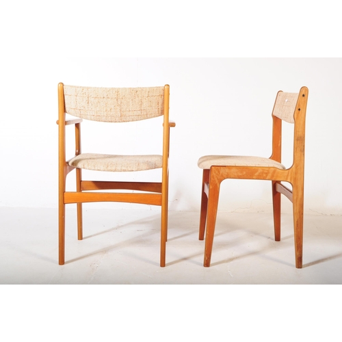 613 - Erik Buch - Oddense Maskinsnedkeri - A set of four mid 20th century Danish Modern Design teak wood d... 