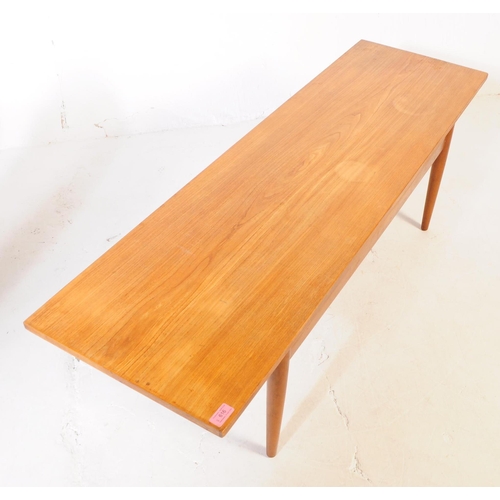 616 - Scandart Furniture - A mid 20th century Scandart teak long john coffee table. The table of rectangul... 