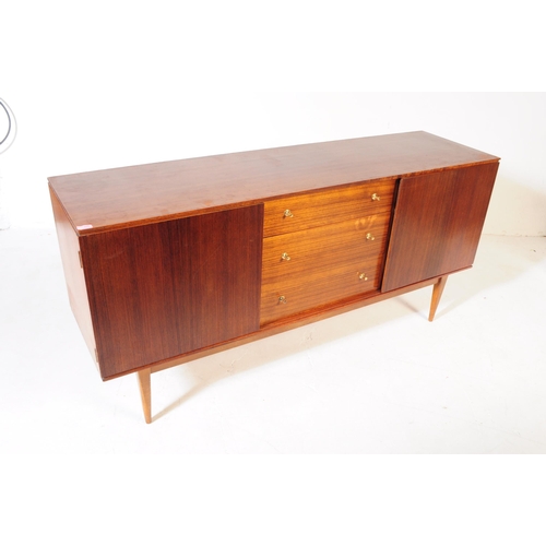 655 - Wrighton - A mid 20th century Wrighton teak wood sideboard credenza. The sideboard featuring a bank ... 