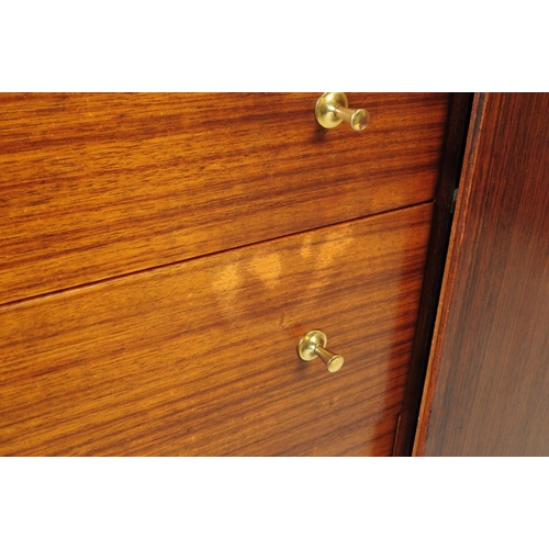 655 - Wrighton - A mid 20th century Wrighton teak wood sideboard credenza. The sideboard featuring a bank ... 