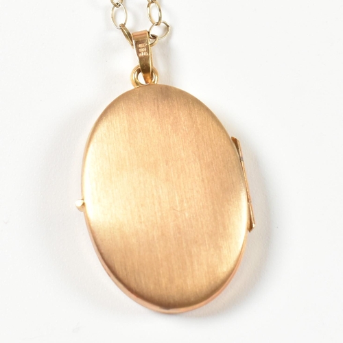 108 - Two hallmarked 9ct gold locket pendant necklaces. The locket necklaces to include a hallmarked 9ct g... 