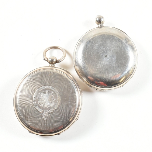 119 - Two Victorian hallmarked silver pocket watches. A Parsons and Co Bristol center seconds Chronograph ... 