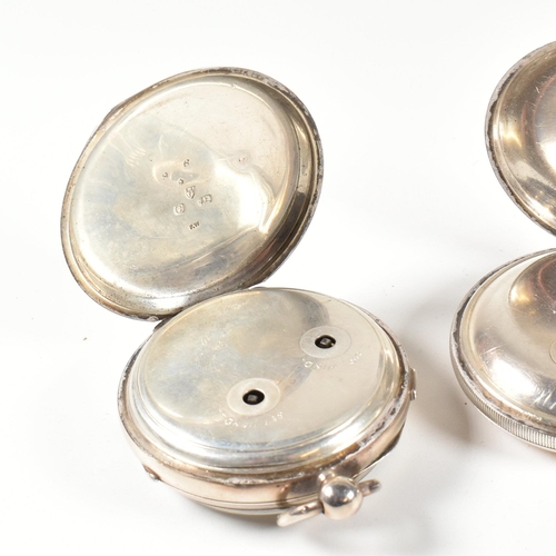 119 - Two Victorian hallmarked silver pocket watches. A Parsons and Co Bristol center seconds Chronograph ... 